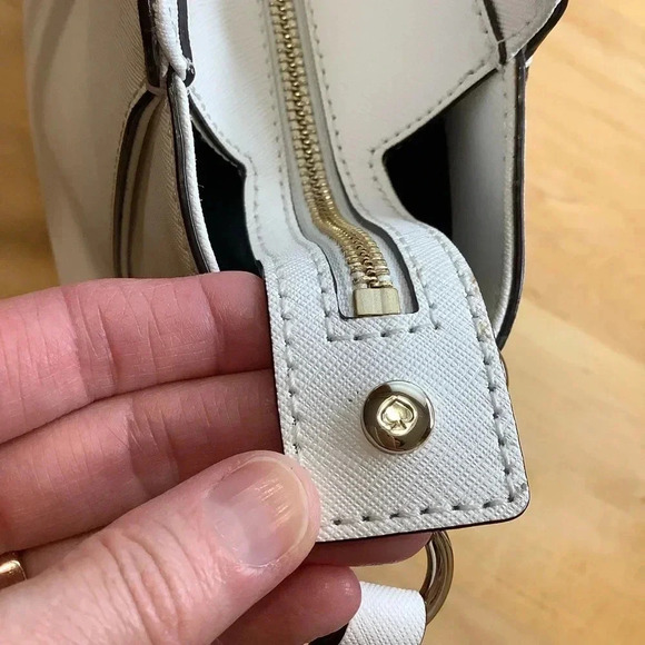 KATE SPADE Bright White Large Cedar Street Hayden Satchel - Picture 12 of 16